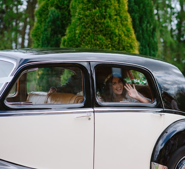 Windmill Barn Wedding With Bride In Bespoke Dress With Delicate Flower Crown & Images And Film From Tub Of Jelly Alternative Wedding Photography