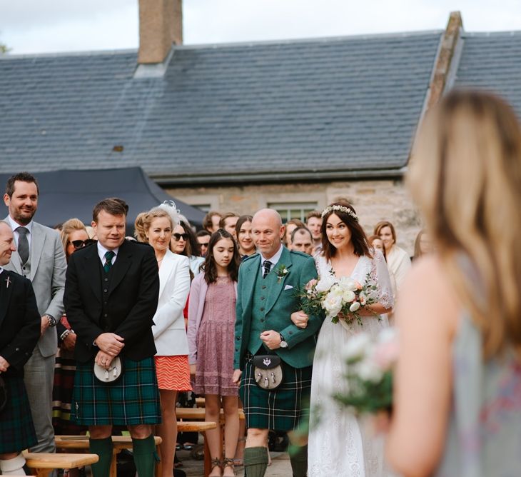 Windmill Barn Wedding With Bride In Bespoke Dress With Delicate Flower Crown & Images And Film From Tub Of Jelly Alternative Wedding Photography