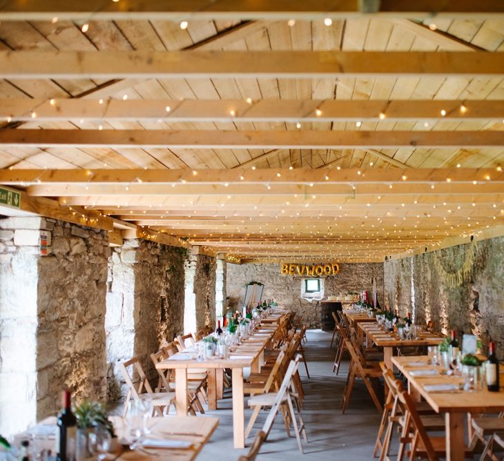 Windmill Barn Wedding With Bride In Bespoke Dress With Delicate Flower Crown & Images And Film From Tub Of Jelly Alternative Wedding Photography