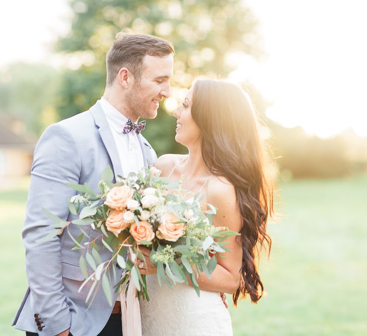 Bride in Backless Katie May Gown | Groom in Zara Blazer & Topman Trousers | Sung Blue Photography | ROOST Film Co.