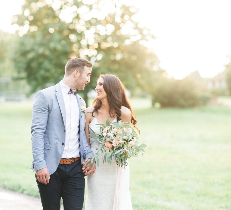 Bride in Backless Katie May Gown | Groom in Zara Blazer & Topman Trousers | Sung Blue Photography | ROOST Film Co.