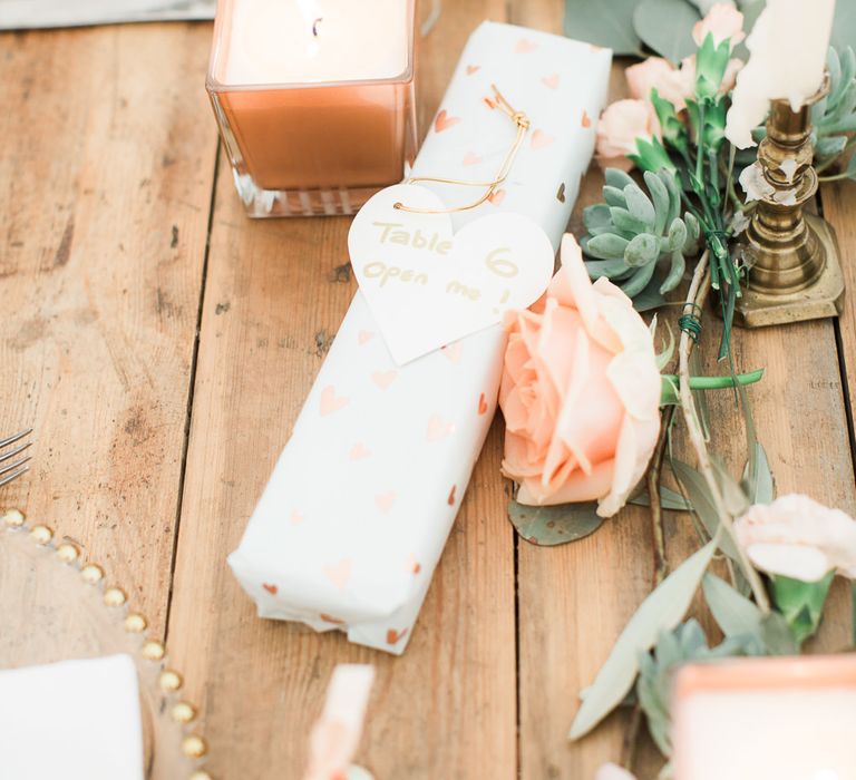 Elegant Peach, Copper & Rose Gold At Home Marquee Reception | Sung Blue Photography | ROOST Film Co.