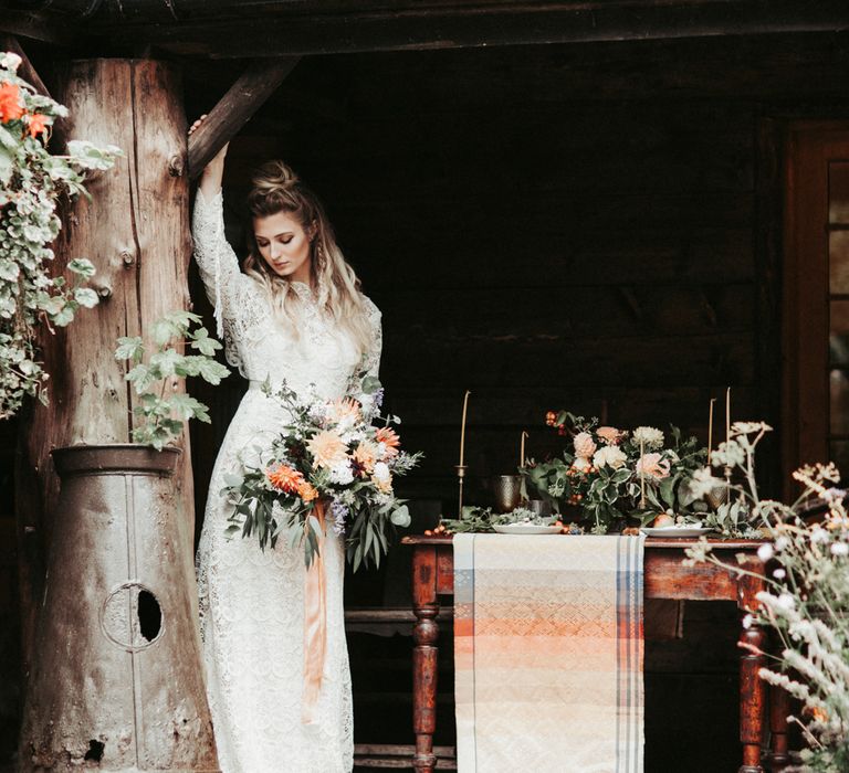 Mid West Inspired Wedding Shoot At The Coppermines Lakes Cottages Wedding Venue With Dresses By Shikoba Bride And Images By Jo Bradbury