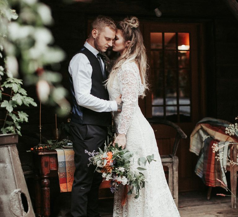 Mid West Inspired Wedding Shoot At The Coppermines Lakes Cottages Wedding Venue With Dresses By Shikoba Bride And Images By Jo Bradbury