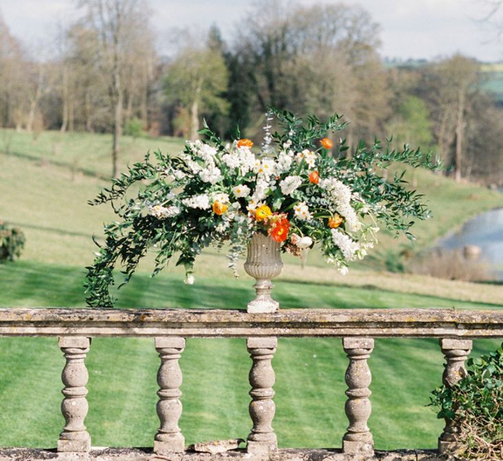 Elegant Wedding Inspiration at Cornwell Manor with Floral Design by Bramble and Wild | Bowtie & Belle Photography | Carmencita Film Lab | Baxter and Ted Films