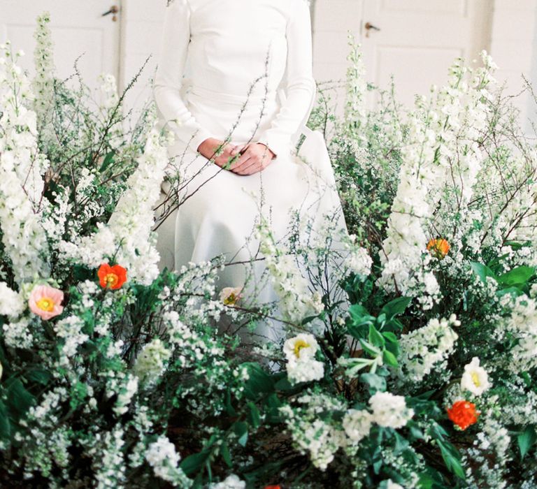 Elegant Wedding Inspiration at Cornwell Manor with Floral Design by Bramble and Wild | Bowtie & Belle Photography | Carmencita Film Lab | Baxter and Ted Films