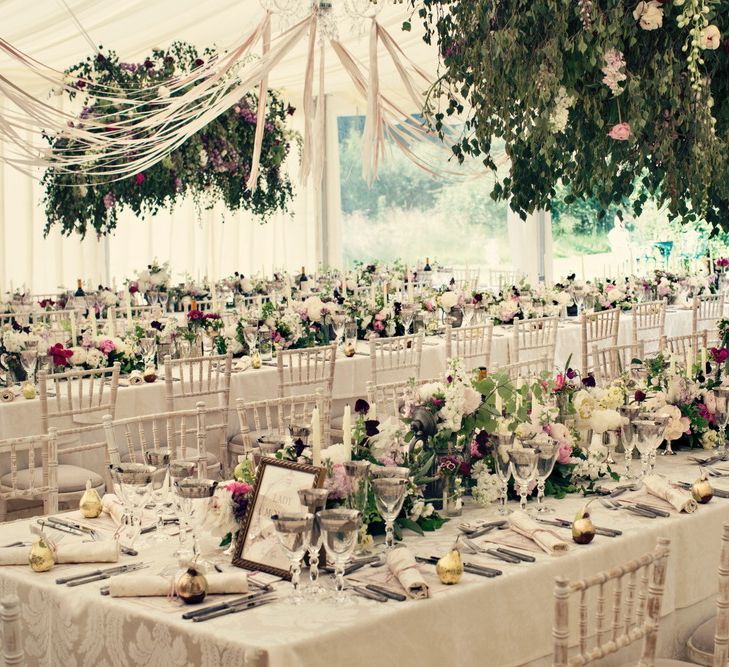 Hanging Florals For Wedding Reception By Michele Gledhill