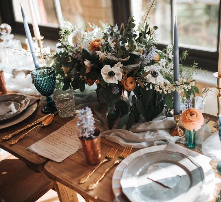 Dusky Blue & Copper Wedding Inspiration