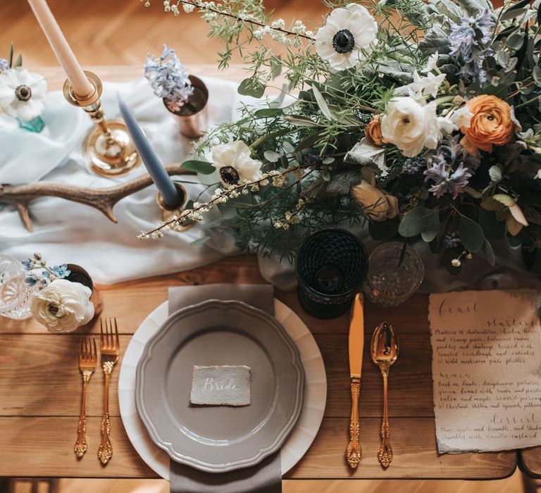 Dusky Blue & Copper Wedding Inspiration