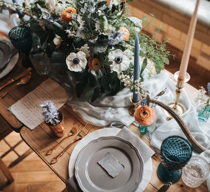 Dusky Blue & Copper Wedding Inspiration