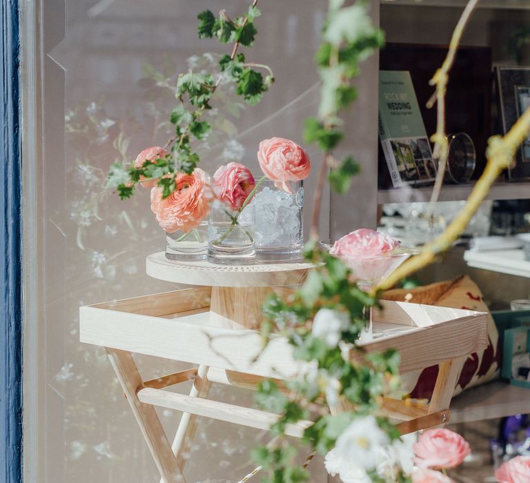 Floral Window Display By Pyrus Botancial // The Wedding Shop Showroom In Edinburgh // Gift List For Weddings Scotland // Wedding Gift List Provider With Showroom // The Best Wedding Gift List