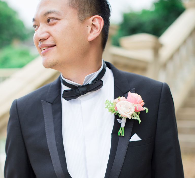 Groom In Black Tie