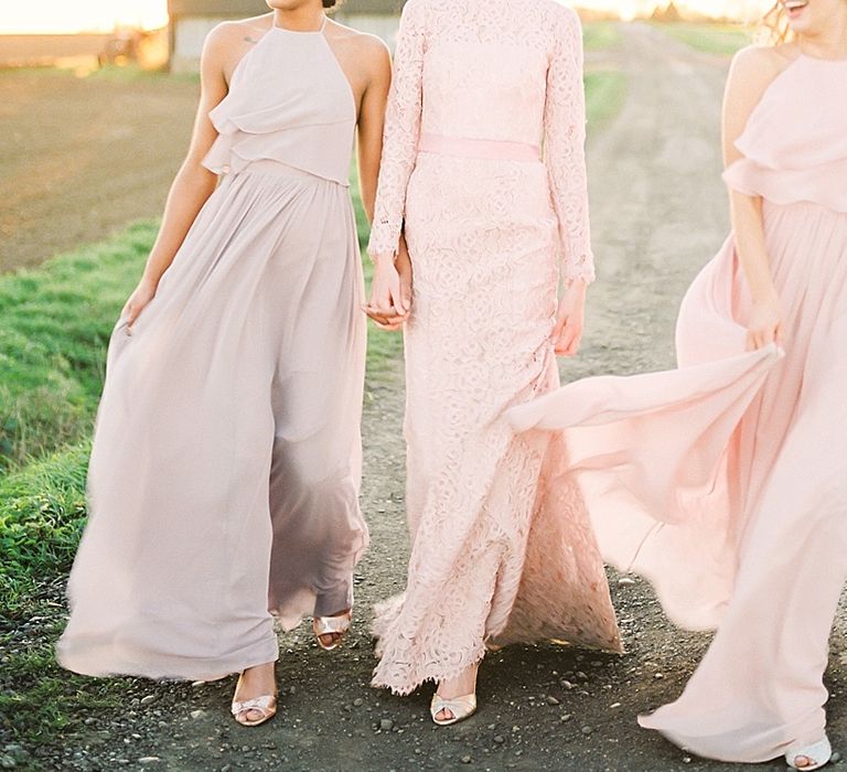 Pastel Bridesmaids Dresses For Stylish Modern Bridesmaids // Affordable Luxury, Bridesmaids & Occassion Dresses