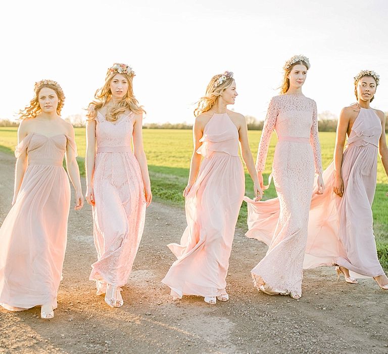 Pastel Bridesmaids Dresses For Stylish Modern Bridesmaids // Affordable Luxury, Bridesmaids & Occassion Dresses