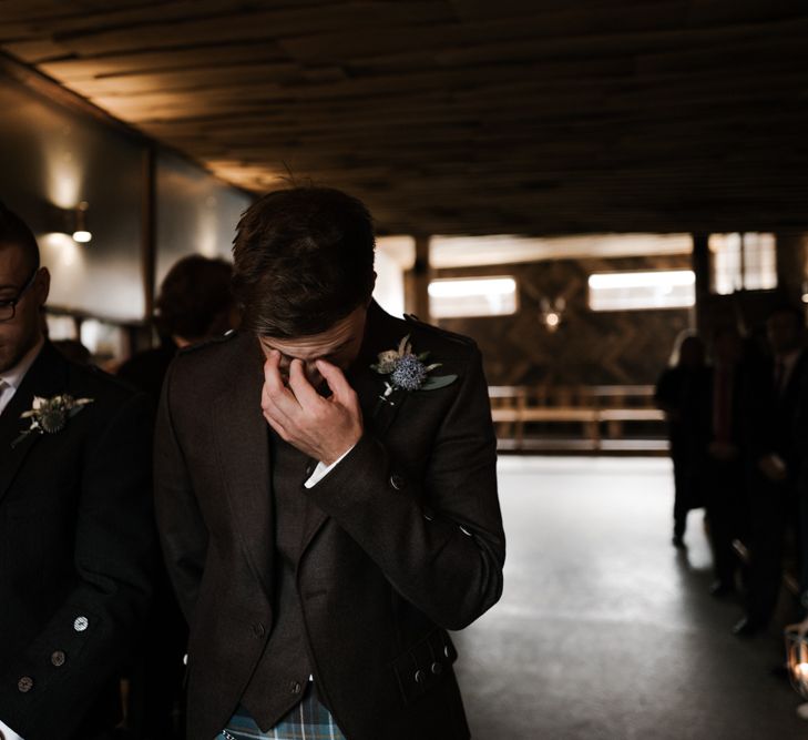 Waiting | Owen House Wedding Barn | Joyce Young London | Damian Brandon