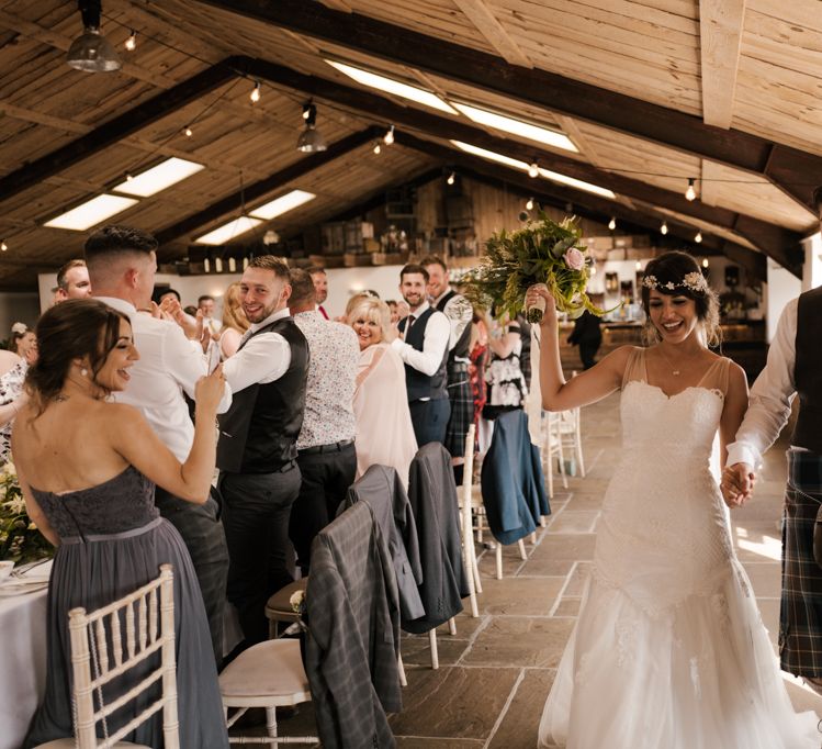 Reception Entrance | Owen House Wedding Barn | Joyce Young London | Damian Brandon