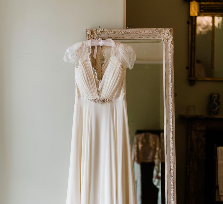 Jenny Packham Wedding Dress | Outdoor Ceremony & Rustic Barn Reception at Pennard House Somerset | John Barwood Photography