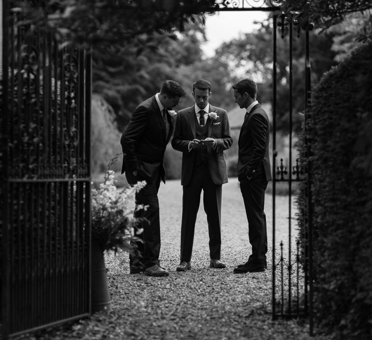 Groomsmen | Outdoor Ceremony & Rustic Barn Reception at Pennard House Somerset | John Barwood Photography