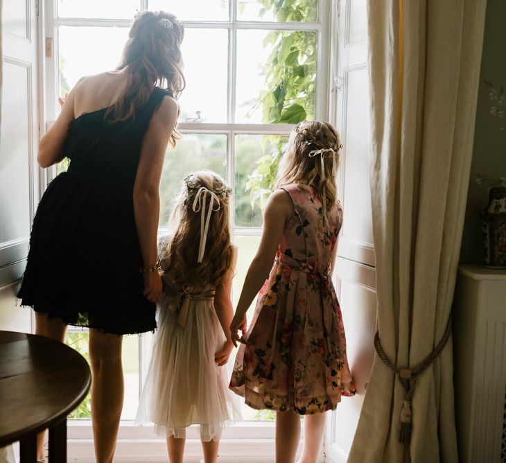 Bridesmaid Getting Ready | Outdoor Ceremony & Rustic Barn Reception at Pennard House Somerset | John Barwood Photography