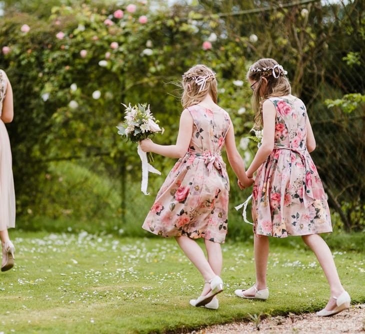 Blush Bridal Party | Outdoor Ceremony & Rustic Barn Reception at Pennard House Somerset | John Barwood Photography