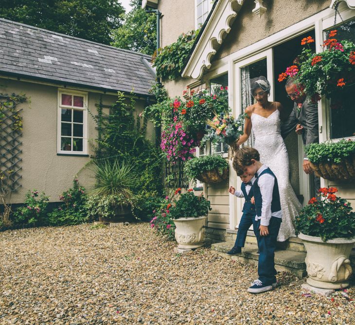 Garden Wedding With Stretch Tent With Bride In Karen Willis Holmes Sequinned Gown & Images and Film From Wagtail Productions