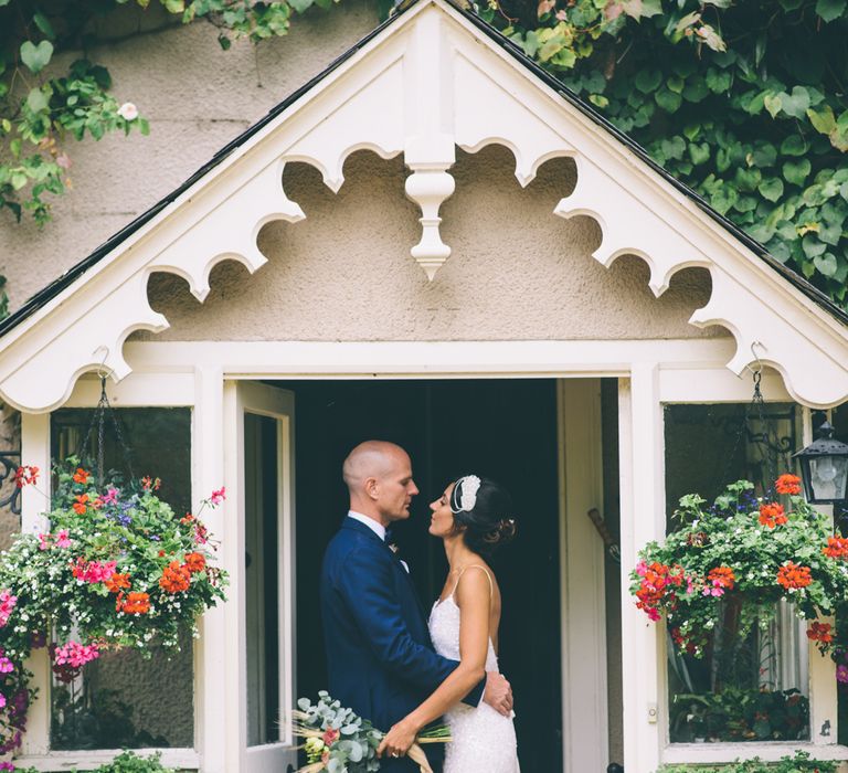 Garden Wedding With Stretch Tent With Bride In Karen Willis Holmes Sequinned Gown & Images and Film From Wagtail Productions