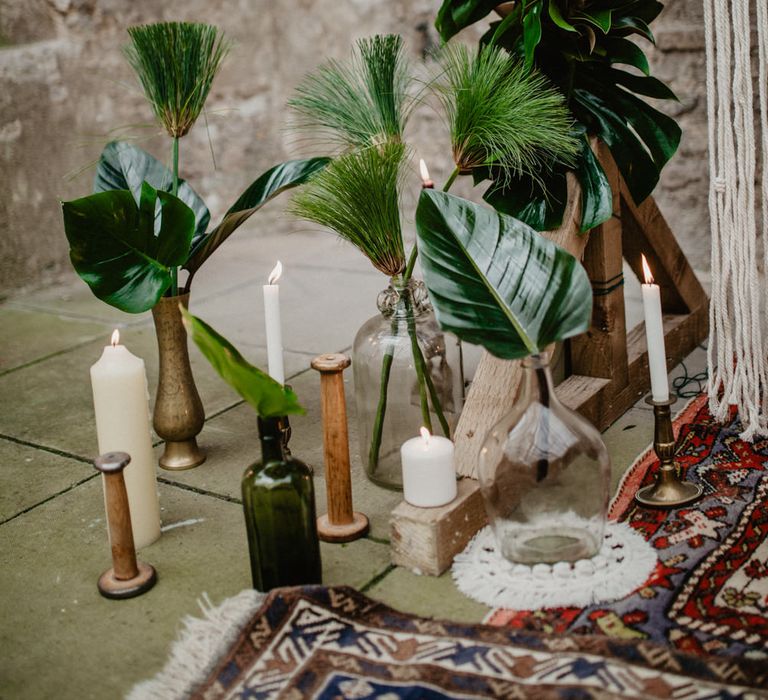 Tropical Brights Meets Seventies Macramé Inspiration Styled by Fringe & Fray | Greenery Floral | Macramé Wall Hangings | Boho Chic | Camilla Andrea Photography