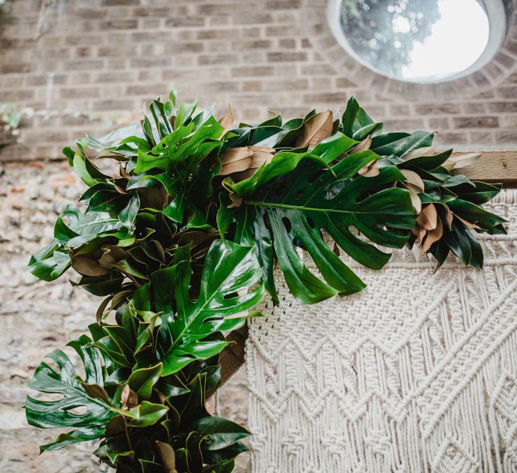 Tropical Brights Meets Seventies Macramé Inspiration Styled by Fringe & Fray | Greenery Floral | Macramé Wall Hangings | Boho Chic | Camilla Andrea Photography