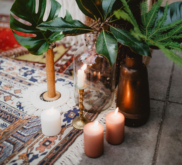 Tropical Brights Meets Seventies Macramé Inspiration Styled by Fringe & Fray | Greenery Floral | Macramé Wall Hangings | Boho Chic | Camilla Andrea Photography