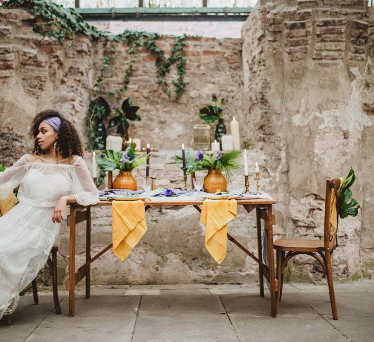 Tropical Brights Meets Seventies Macramé Inspiration Styled by Fringe & Fray | Greenery Floral | Macramé Wall Hangings | Boho Chic | Camilla Andrea Photography