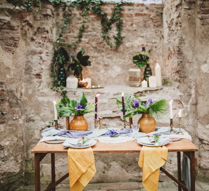 Tropical Brights Meets Seventies Macramé Inspiration Styled by Fringe & Fray | Greenery Floral | Macramé Wall Hangings | Boho Chic | Camilla Andrea Photography