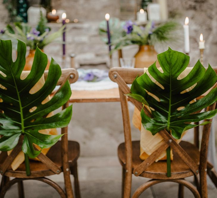 Tropical Brights Meets Seventies Macramé Inspiration Styled by Fringe & Fray | Greenery Floral | Macramé Wall Hangings | Boho Chic | Camilla Andrea Photography