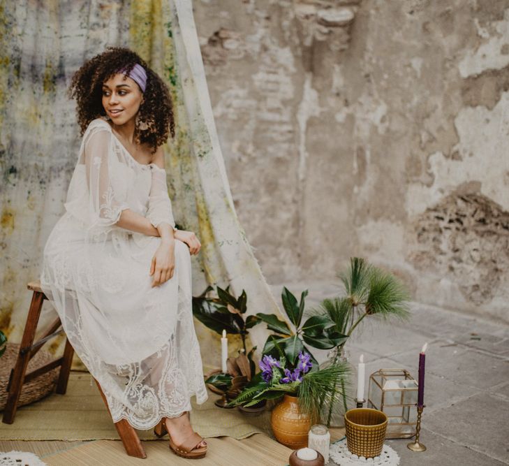 Tropical Brights Meets Seventies Macramé Inspiration Styled by Fringe & Fray | Greenery Floral | Macramé Wall Hangings | Boho Chic | Camilla Andrea Photography