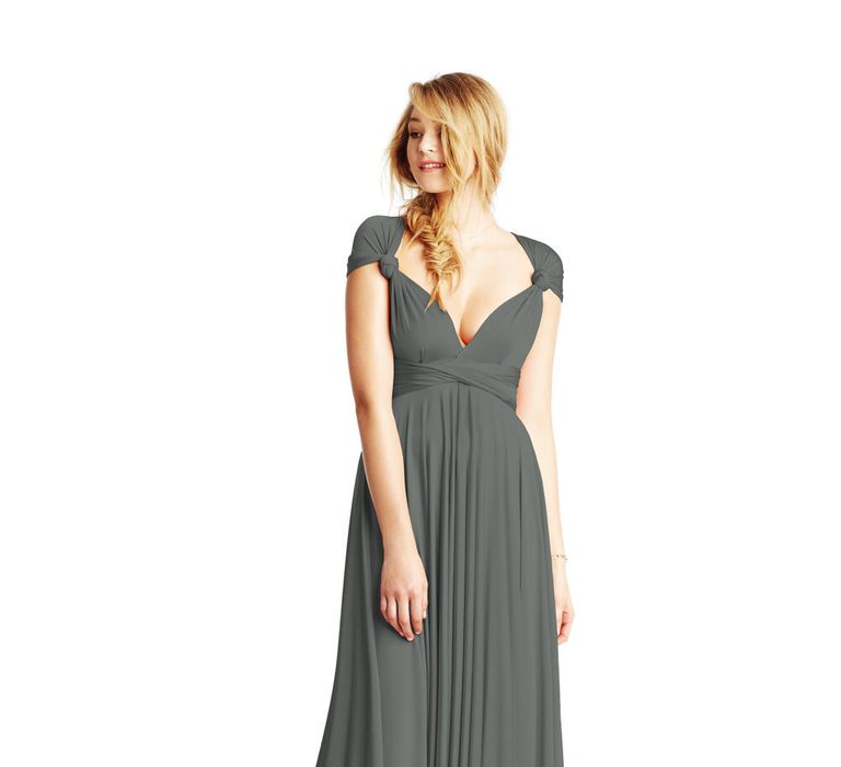 Smoky Grey Classic Ballgown 4