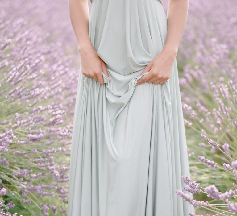 Sage green twobirds bridesmaid dress