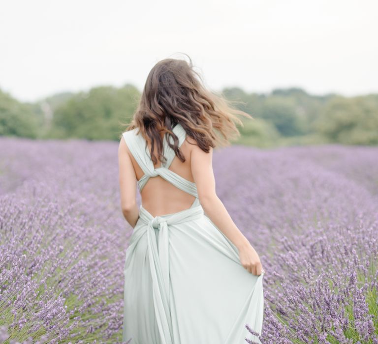 Sage green twobirds bridesmaid dress