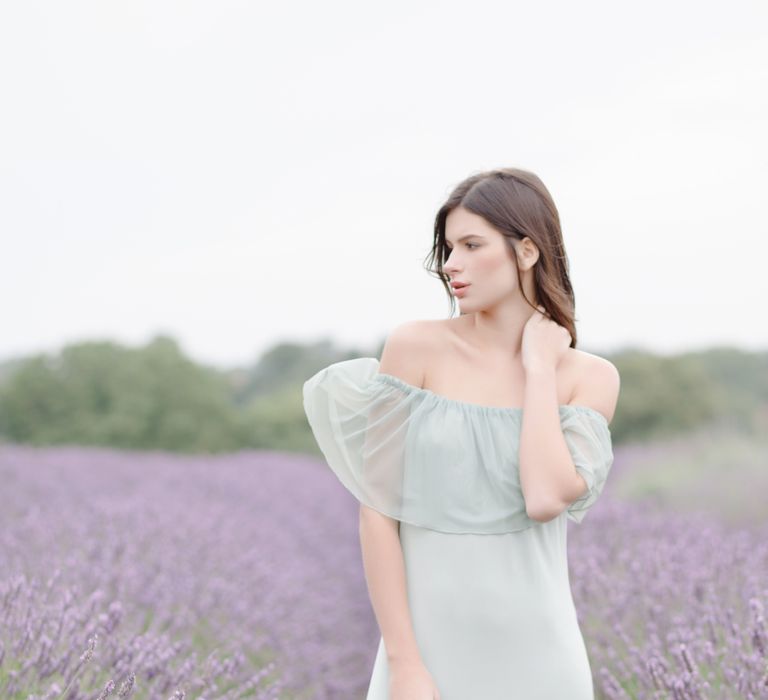 Sage green twobirds bridesmaid dress