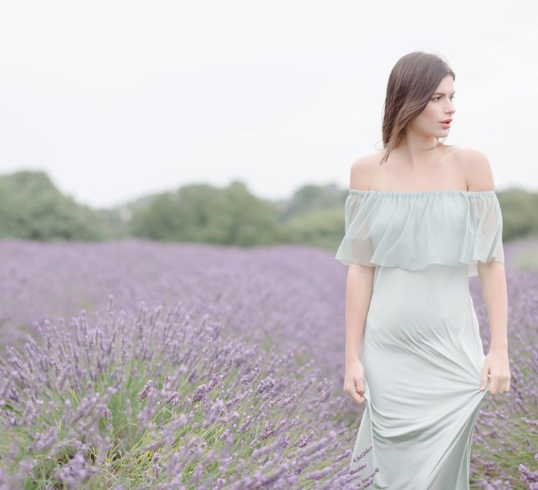 Sage green twobirds bridesmaid dress