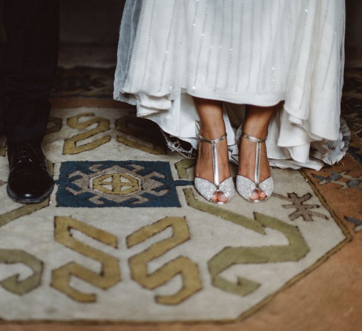 Bride & Groom Wedding Shoes | Tropical Green & Fuchsia Pink Outdoor Wedding at Castellina de Miremont, Italy Planned & Styled by Come le Ciliegie Wedding & Events | Images by Effeanfotografie | Film by Headshot Weddings