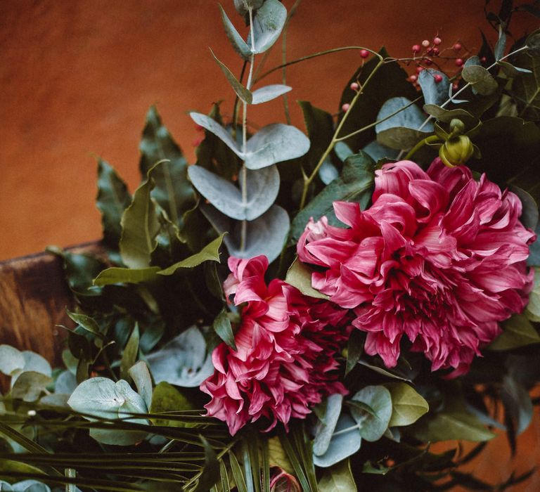 Tropical Green & Fuchsia Pink Wedding Flowers | Outdoor Wedding at Castellina de Miremont, Italy Planned & Styled by Come le Ciliegie Wedding & Events | Images by Effeanfotografie | Film by Headshot Weddings