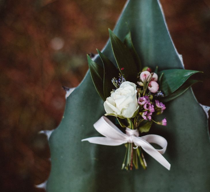 Buttonhole | Tropical Green & Fuchsia Pink Outdoor Wedding at Castellina de Miremont, Italy Planned & Styled by Come le Ciliegie Wedding & Events | Images by Effeanfotografie | Film by Headshot Weddings