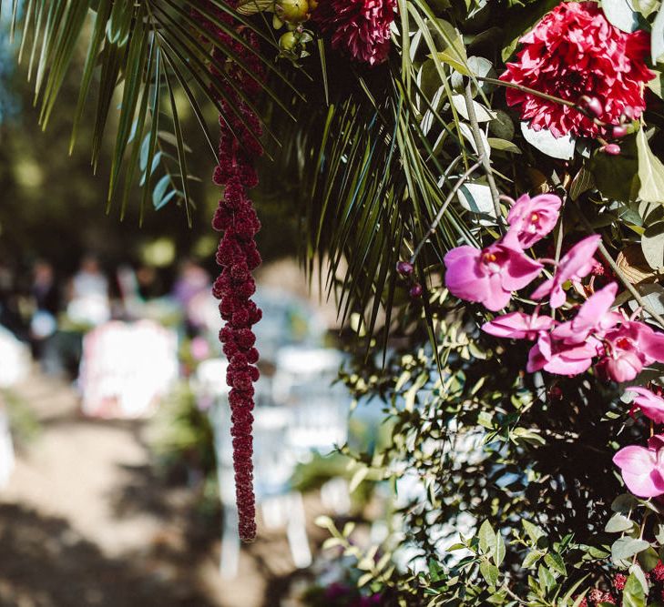 Tropical Green & Fuchsia Pink Outdoor Wedding at Castellina de Miremont, Italy Planned & Styled by Come le Ciliegie Wedding & Events | Images by Effeanfotografie | Film by Headshot Weddings