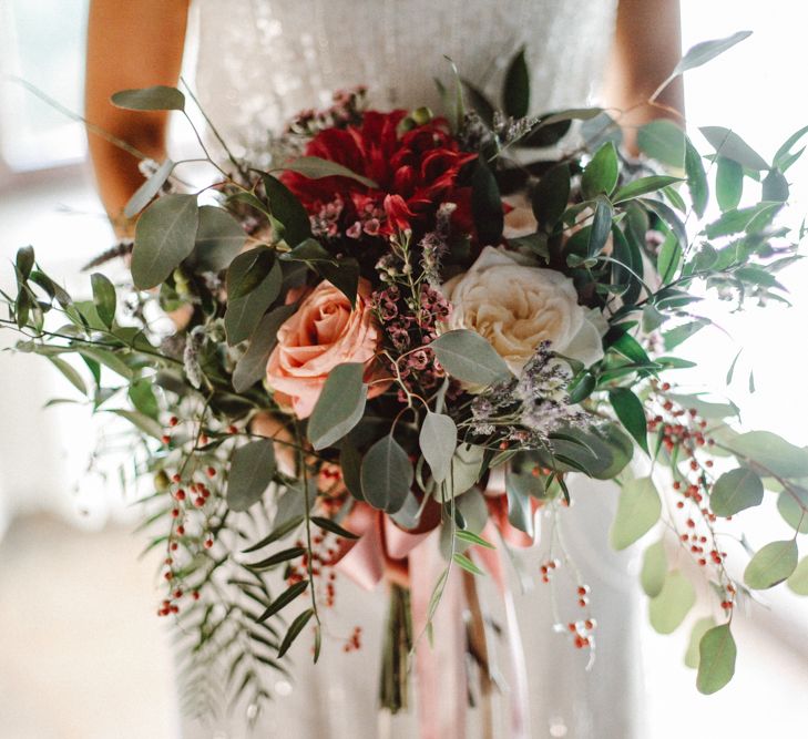 Bridal Bouquet | Tropical Green & Fuchsia Pink Outdoor Wedding at Castellina de Miremont, Italy Planned & Styled by Come le Ciliegie Wedding & Events | Images by Effeanfotografie | Film by Headshot Weddings