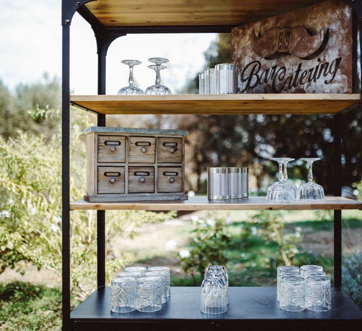 Bar | Drinks Stations | Tropical Green & Fuchsia Pink Outdoor Wedding at Castellina de Miremont, Italy Planned & Styled by Come le Ciliegie Wedding & Events | Images by Effeanfotografie | Film by Headshot Weddings