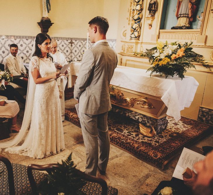 Portugal Destination Wedding With Bride In Jenny Packham