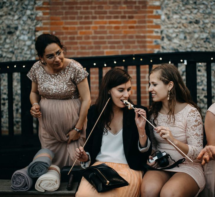 The Granary Estates Wedding With Game Of Thrones Theme With Bridesmaids In Blush Pink And Images From Ania Ames Photography