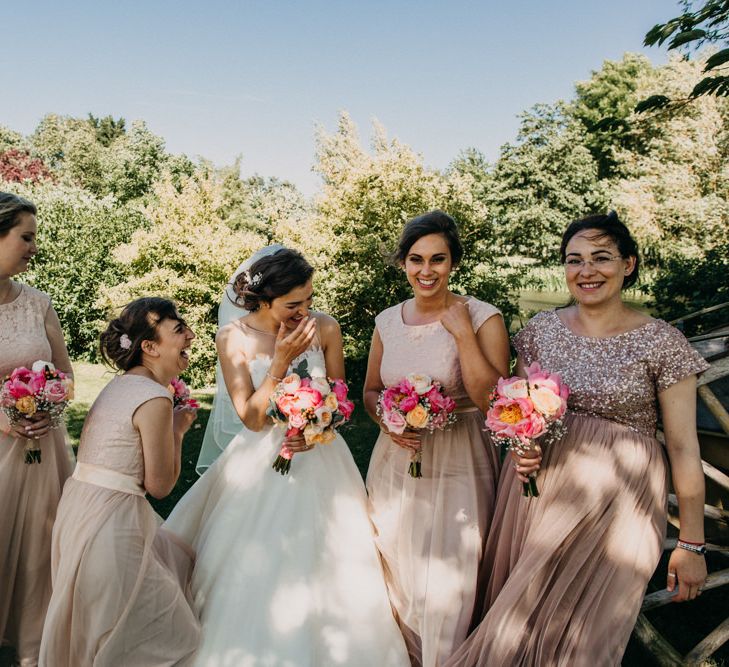 The Granary Estates Wedding With Game Of Thrones Theme With Bridesmaids In Blush Pink And Images From Ania Ames Photography