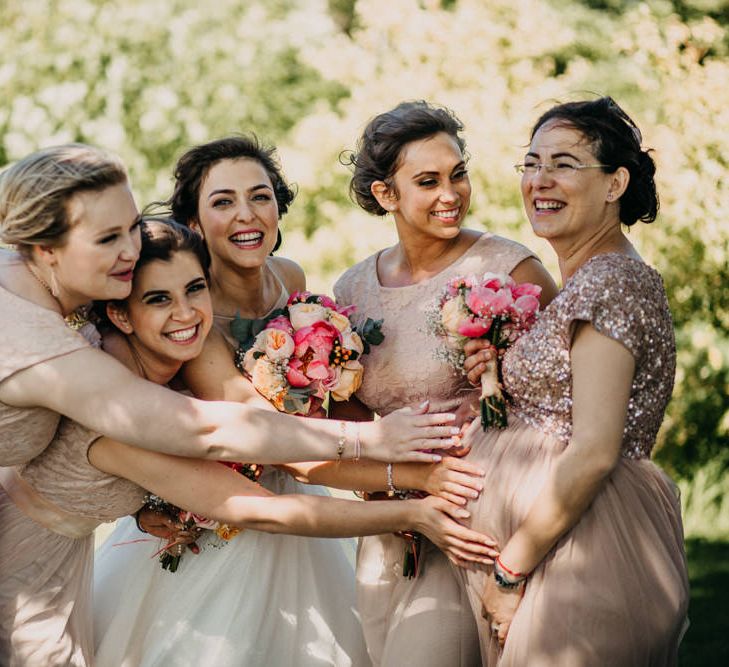 The Granary Estates Wedding With Game Of Thrones Theme With Bridesmaids In Blush Pink And Images From Ania Ames Photography