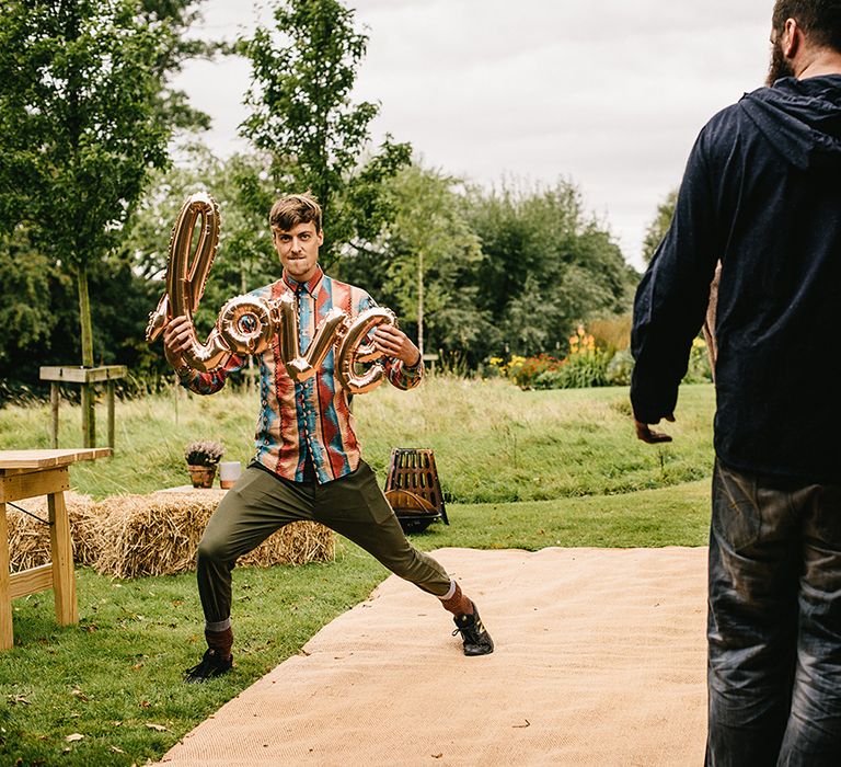 Festival Wedding In A Tipi With An Outdoor Wedding Ceremony