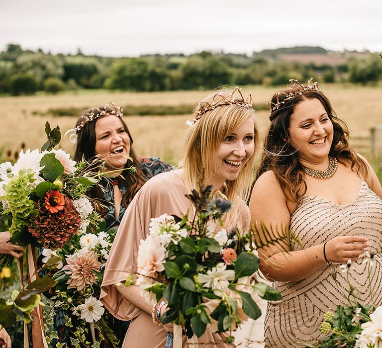 Festival Wedding In A Tipi With An Outdoor Wedding Ceremony